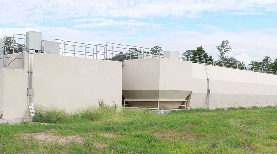 Ecologix Bio-Clear design integrates equalization, aeration, sludge holding, and clarifier tanks