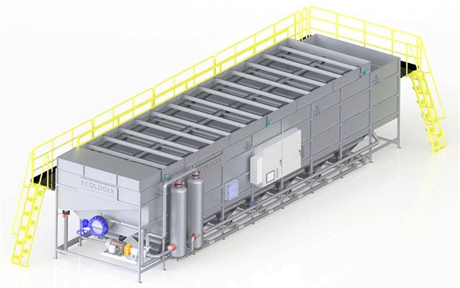 Ecologix DAF Model E-1035 design for a max through put of 3,237GPM