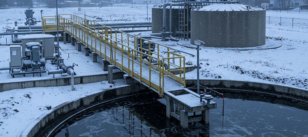 Wastewater Treatment System in Winter Weather